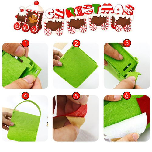 Christmas felt gift bags for biscuits and candy, 12 pcs 2