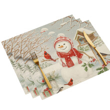 Cotton Table Linen for Christmas Winter Parties