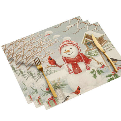 Cotton Table Linen for Christmas Winter Parties