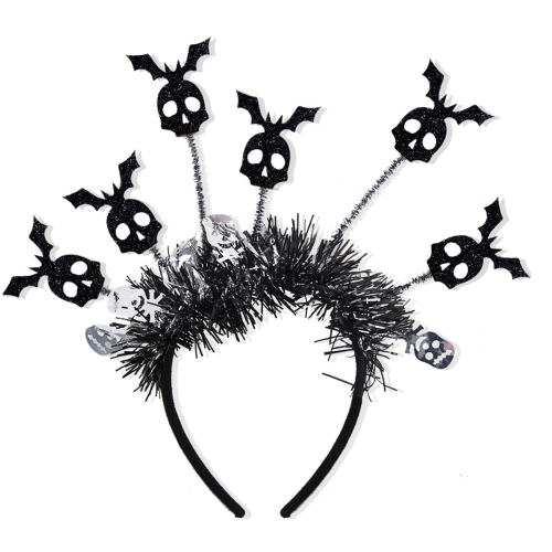 Halloween Headband Pumpkin Spider Ghost Fur Radial Design