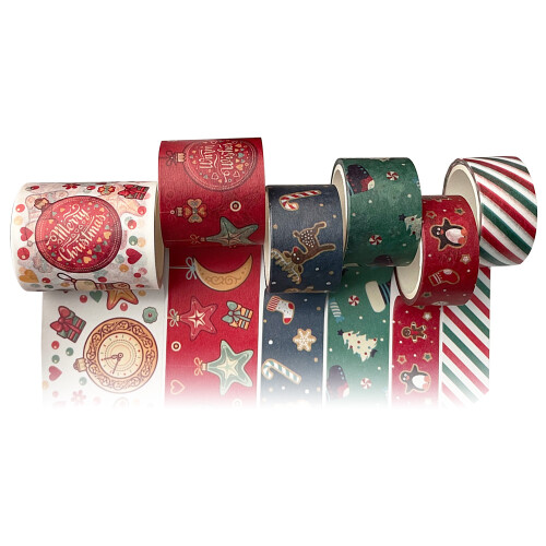 Christmas Tape Set Holiday Decorative Adhesive Tape Pack