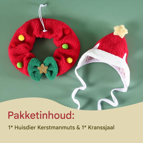 Plush Cat and Dog Christmas Headband with Tree Hat 1