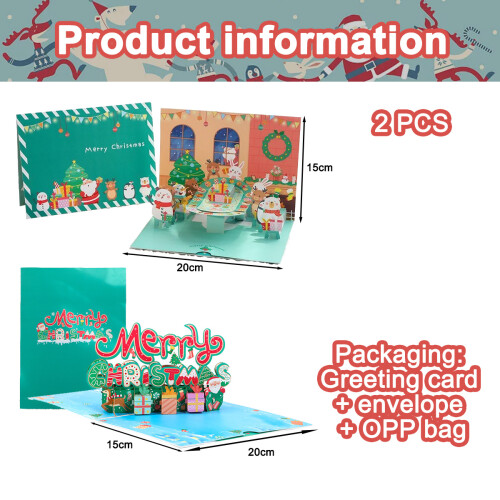 3D Christmas Tree Card with Envelopes 1