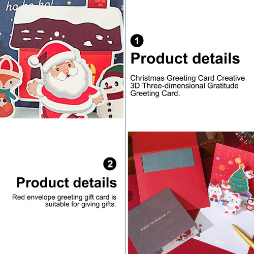 Christmas Card 3D Gratitude Greeting for Teacher 2
