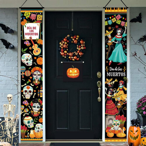 Halloween Welcome Banner Fall Door Decoration 1