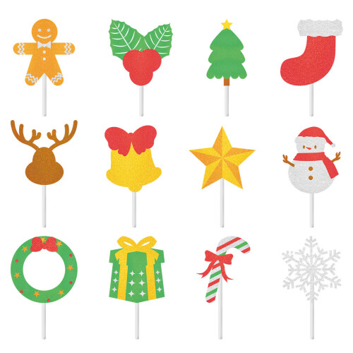 Christmas Cupcake Toppers Cartoon Set 2 2