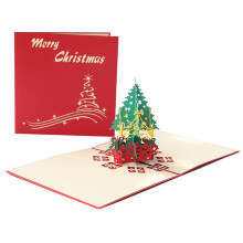Happy Holidays Pop-up Card Handmade 3D Christmas Greeting