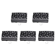 5X Black Chiffon Silk Feeling Skull Print Fashion Long Scarf Shawl Scaf Wrap for Women + Keyring