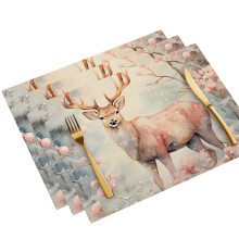 Cotton Table Linen for Christmas Winter Parties