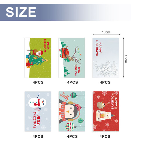 Christmas Cards with Envelopes Floral Gold Leaf Design 1