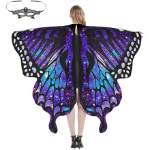 Butterfly Costume for Women with Hooded Cloak and Wings