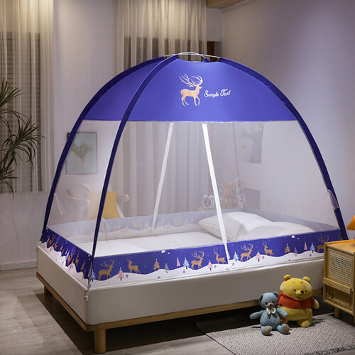 Bed Mosquito Net with Zipper Closure and Double Door 1