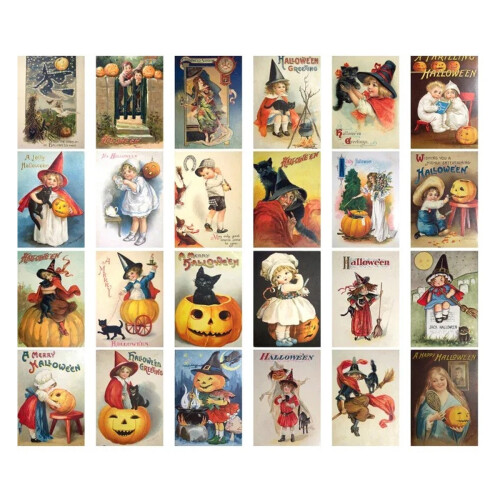 Halloween Greeting Card Set Holiday Theme 24 pcs