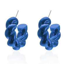 Resin Huggie Earrings Colorful Dome Geometry