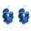 Resin Huggie Earrings Colorful Dome Geometry 1