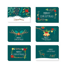 Christmas Greeting Card Set with Envelopes and Stickers 24