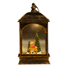 Snow Globe Lantern with Santa Reindeer Boy Snowman Musical