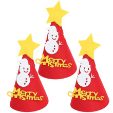 Kids Santa Hat Bonnet Felt Christmas Decoration