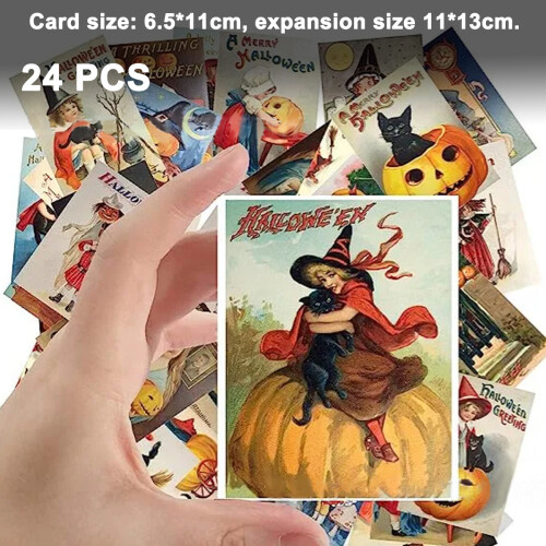 Halloween Greeting Card Set Holiday Theme 24 pcs 1