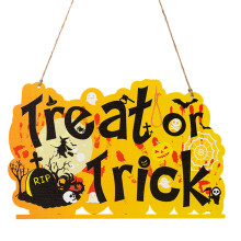 Halloween Hanging Signs Skull Witch Pumpkin Decor