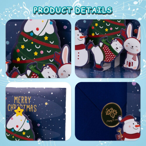 3D Christmas Greeting Card for Holiday Message 2