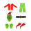 Grinch Costume with Green Fur Mask 2