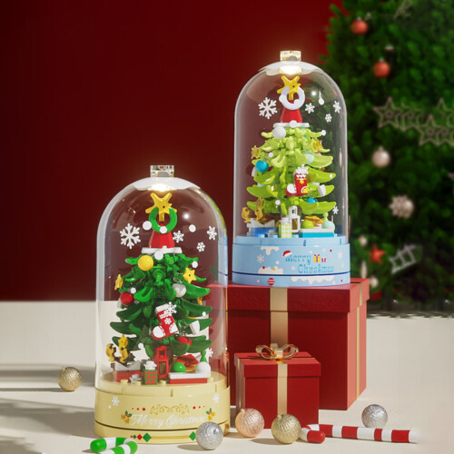 Christmas Tree Building Blocks Set DIY Music Box 1