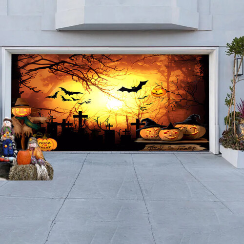 Halloween Garage Door Hanging Banner 1