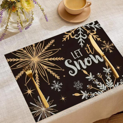 Snowflake Winter Table Mat Christmas Decoration 2