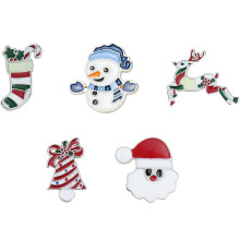 Christmas brooch snowflake candy cane snowman pin