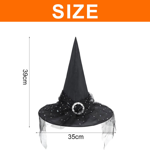 Halloween Witch Wizard Hat Cosplay Costume 2 pcs 1