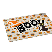 Halloween Welcome Mat Rubber Backing 18x28 Inch