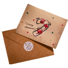 Vintage Christmas Bronzing Card with Envelope