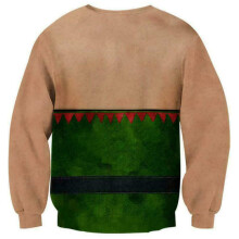 Dog Christmas Outfit Green Winter Pajama Sweater for Small