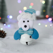 Christmas Snowman Snow Globe with Lights and Glitter