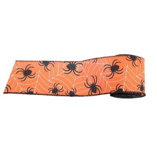 Halloween Ribbons Wire Edge Skull Pumpkin Design