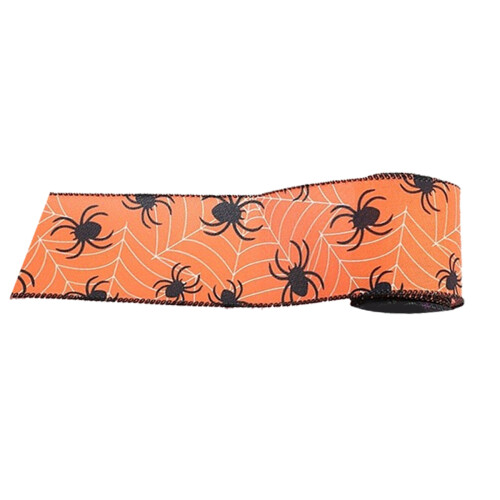 Halloween Ribbons Wire Edge Skull Pumpkin Design
