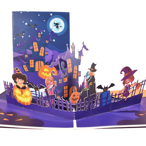 3D Halloween Greeting Card with Envelope