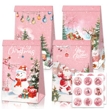Christmas Candy Box Party Bags with Stickers