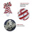 Christmas brooch snowflake candy cane snowman pin 3