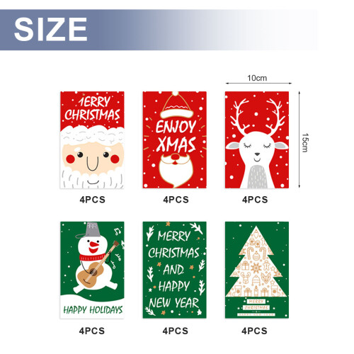 Christmas Card Set Gold Leaf 12 Cards 1
