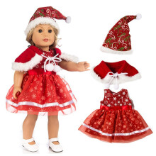 Christmas Lace Princess Dress for 18-inch American Girl Doll
