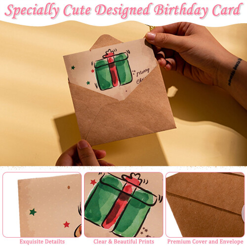 Vintage Christmas Bronzing Card with Envelope 2
