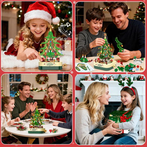 Christmas Tree Building Blocks Set 594 Pieces 1