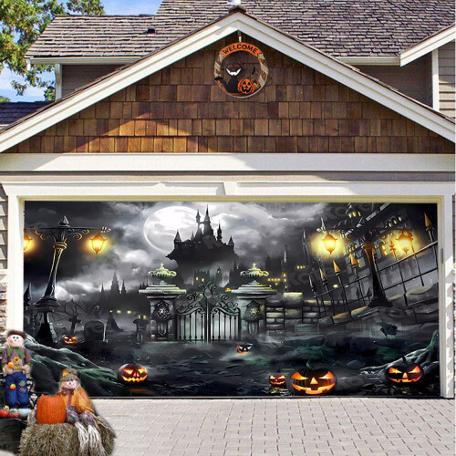 Halloween Garage Door Banner Decoration 2