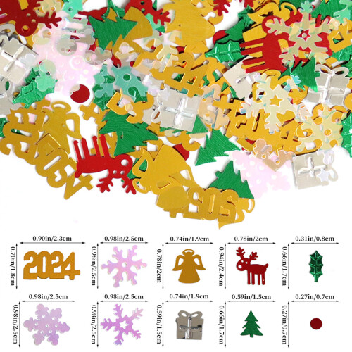 Christmas Confetti Pack Snowflake Pine Alphabet 6 1