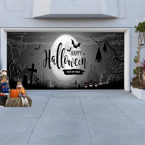Halloween Garage Door Banner Decoration 2