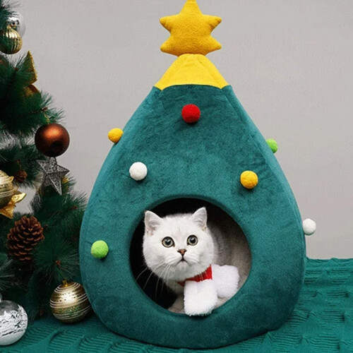 Cat Bed Washable Christmas Design 1 Piece 1