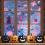 Halloween Window Stickers Pink Ghost Pumpkin Bat 4