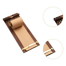 Clipboard Menu Holder with Pen for Restaurants, Cafes, Offices Stylish and Wooden Sticky Note Board Light Coffee
